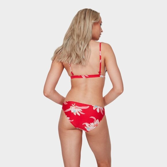 NWT Seafolly red & multicolour floral print & ruffle detail triangle bikini top - Picture 8 of 13